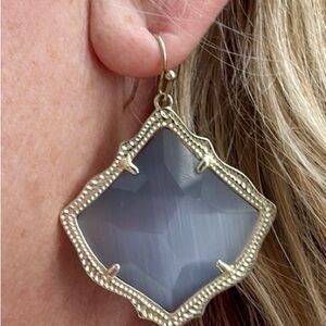 Kendra Scott Silver and Gray Earrings